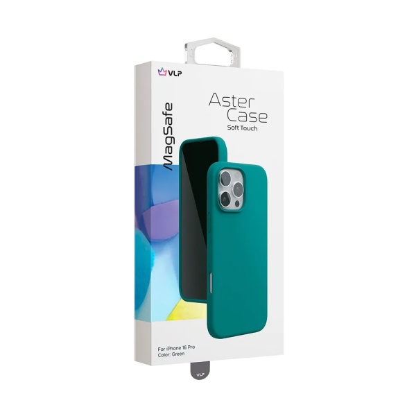 Чехол защитный vlp aster case с MagSafe для iPhone 16 Pro Max. Цвет: зеленый