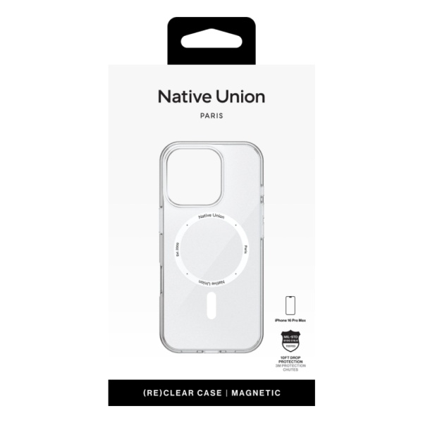 Чехол защитный Native Union с MagSafe для iPhone 16 Pro Max. Цвет: прозрачный