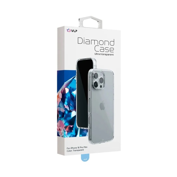 Чехол защитный vlp Diamond case для iPhone 16 Pro Max. Цвет: прозрачный