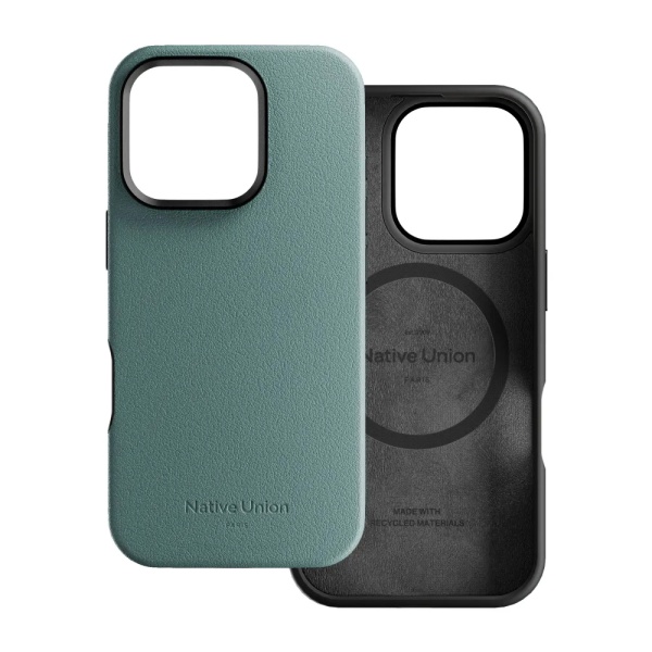 Чехол защитный Native Union Active Case с MagSafe для iPhone 16 Pro Max. Цвет: зеленый сланец