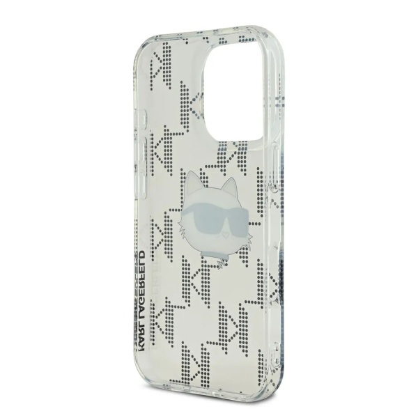 Чехол Lagerfeld PC/TPU Monogram NFT Choupette Head для iPhone 16 Pro Max. Цвет: прозрачный