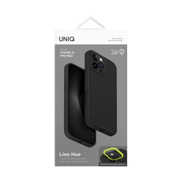 Чехол Uniq LINO MagSafe для iPhone 16 Pro Max. Цвет: серый