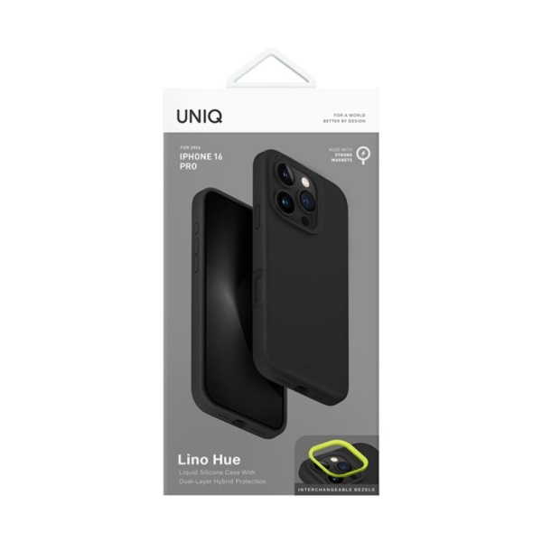 Чехол Uniq LINO Magsafe для iPhone 16 Pro. Цвет: серый