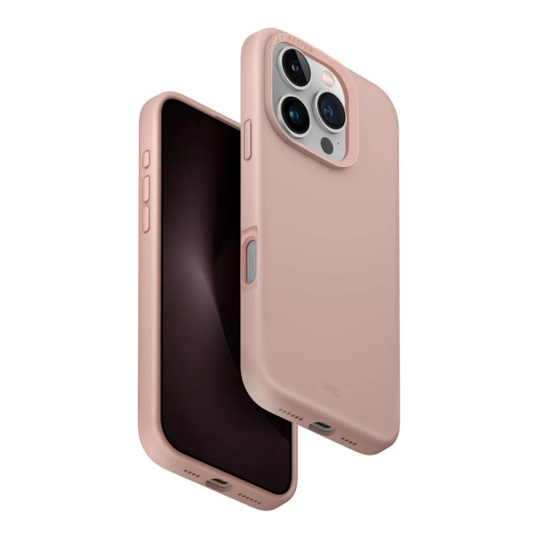 Чехол Uniq LINO Magsafe для iPhone 16 Pro. Цвет: розовый