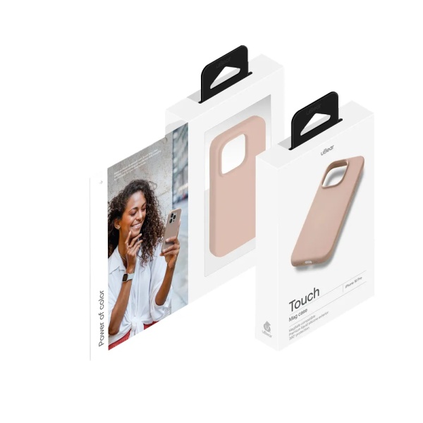 Чехол защитный uBear Touch Mag Case для iPhone 16 Pro. Цвет: латте