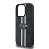 Чехол Guess PU 4G Stripes MagSafe для iPhone 16 Pro. Цвет: черный