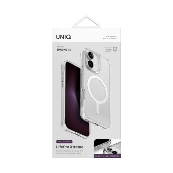 Чехол Uniq Lifepro Xtreme AF MagSafe для iPhone 16. Цвет: прозрачный