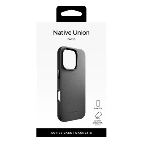 Чехол защитный Native Union Active Case с MagSafe для iPhone 16 Pro. Цвет: черный