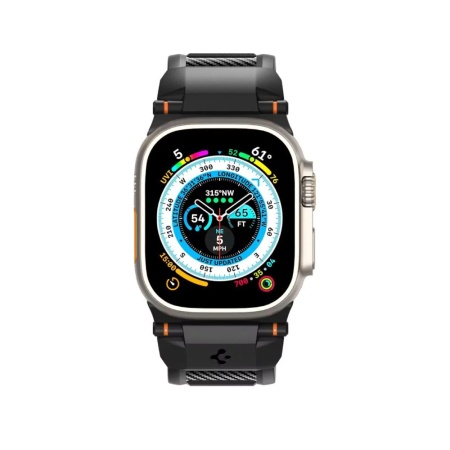 Ремешок SPIGEN RUGGED ULTRA BAND для Apple Watch 42/44/45/49мм. Цвет: черный