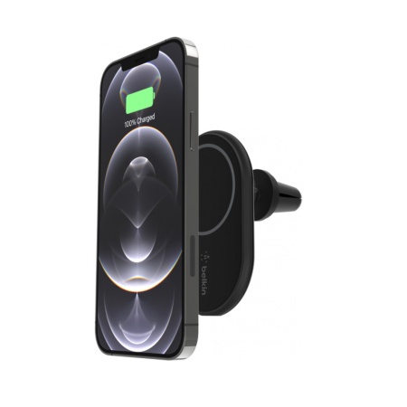 Автомобильный держатель Belkin BoostCharge Wireless Magnetic Car Phone Holder. Цвет: черный