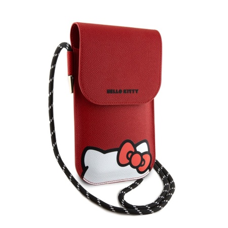 Сумка Hello Kitty Wallet Bag PU Grained leather Hidden Kitty with Cord для iPhone. Цвет: красный