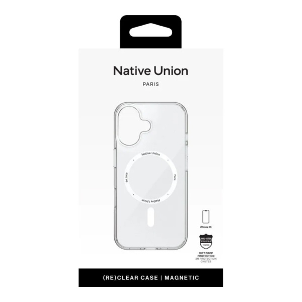 Чехол защитный Native Union с MagSafe для iPhone 16. Цвет: прозрачный