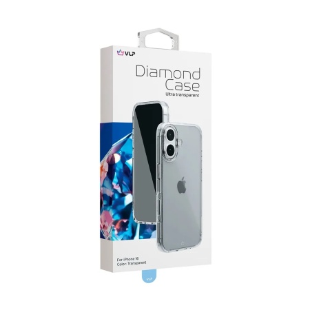 Чехол защитный vlp Diamond case для iPhone 16. Цвет: прозрачный