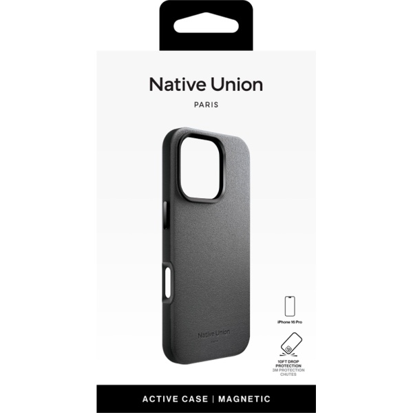 Чехол защитный Native Union Active Case с MagSafe для iPhone 16. Цвет: черный