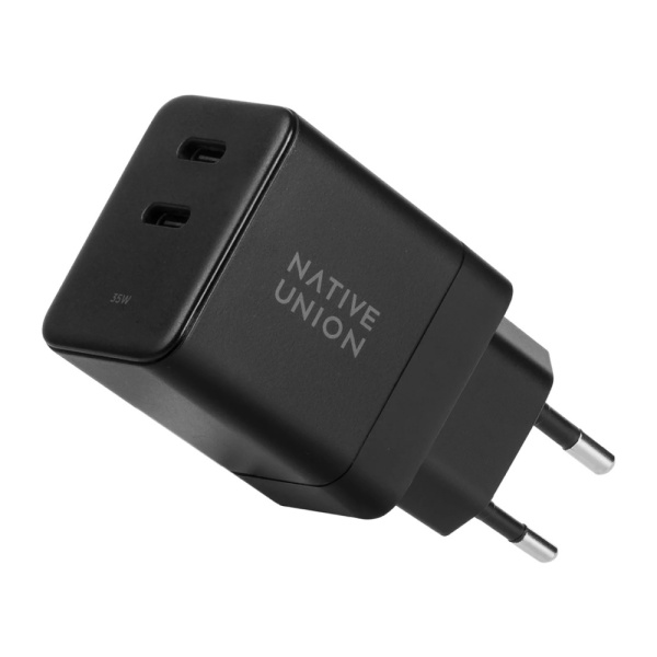 Сетевое зарядное устройство Native Union Fast Gan Charger, 35 Вт, USB-C. Цвет: черный