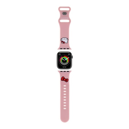 Ремешок силиконовый Hello Kitty Liquid silicon Kitty Head для Apple Watch 38мм/40мм. Цвет: розовый