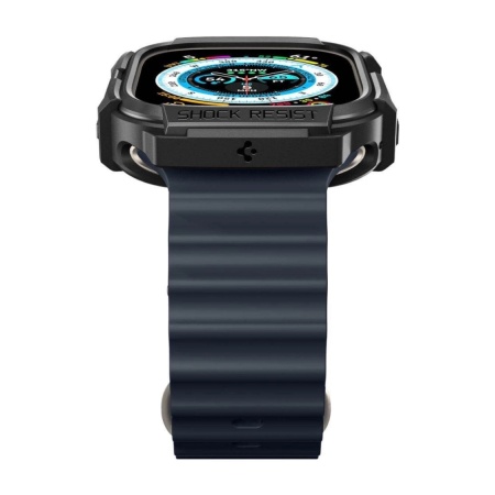 Чехол Spigen Rugged Armor Pro для Apple Watch Ultra 49мм. Цвет: черный