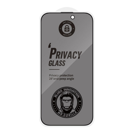 Защитное стекло BlueO Anti-peep (приватное) для iPhone 16 Plus/15 Plus