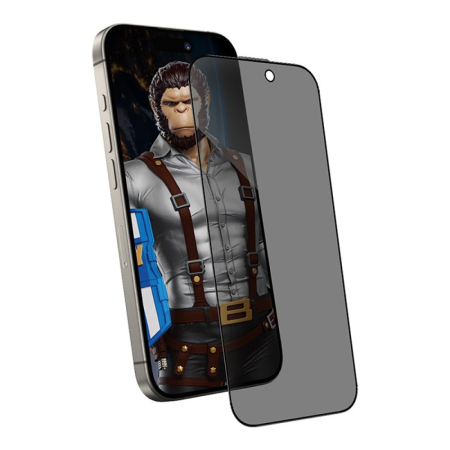 Защитное стекло BlueO Anti-peep (приватное) для iPhone 16 Plus/15 Plus