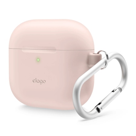 Чехол Elago Silicone Hang case для AirPods 4, силикон. Цвет: розовый