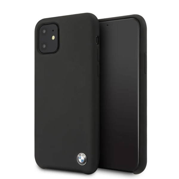 Чехол BMW для iPhone 11 Signature Liquid silicone. Цвет: черный