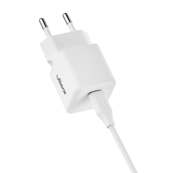 Адаптер питания uBear Wall charger Bridge Type-C 25W + кабель USB-C - USB-C. Цвет: белый