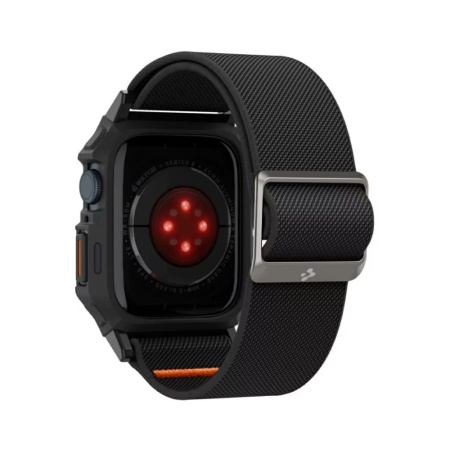 Ремешок и защитный чехол SPIGEN LITE FIT PRO для Apple Watch 44/45мм. Цвет: черный