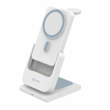 Портативный аккумулятор EnergEA  Bazic GoMag FLEX 10K, Magnetic wireless 15Вт, 10000mAh. Цвет:белый