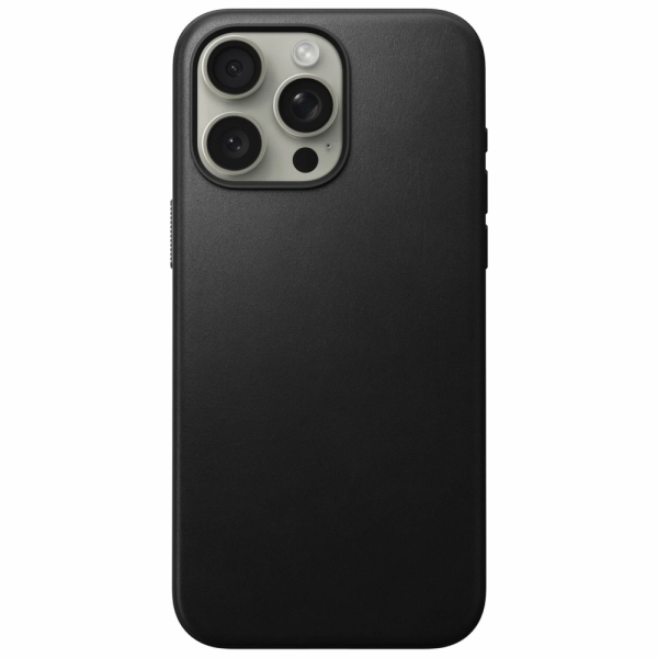 Чехол Nomad Modern Leather Case для iPhone 15 Pro Max, кожаный. Цвет: черный