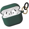 Чехол vlp Charm Case для AirPods 4, силикон. Цвет: темно-зеленый