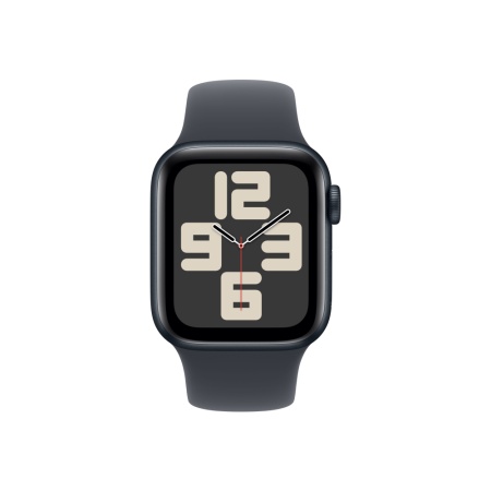 Apple Watch SE (2024), 40мм, корпус из алюминия цвета "Тёмная ночь", Спортивный ремешок (S/M)