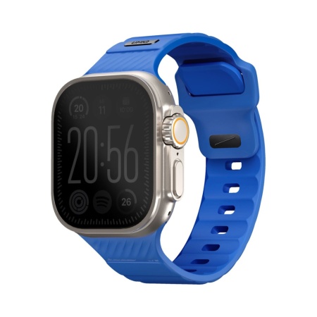 Ремешок силиконовый Uniq Stride FKM для Apple Watch 49мм/45мм/44мм/42мм. Цвет: синий