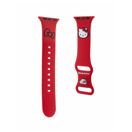 Ремешок силиконовый Hello Kitty Liquid silicon Kitty Head для Apple Watch 38мм/40мм. Цвет: красный