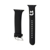 Ремешок силиконовый Lagerfeld для AW 38/40/41мм. 3D Rubber NFT Choupette head. Цвет: черный