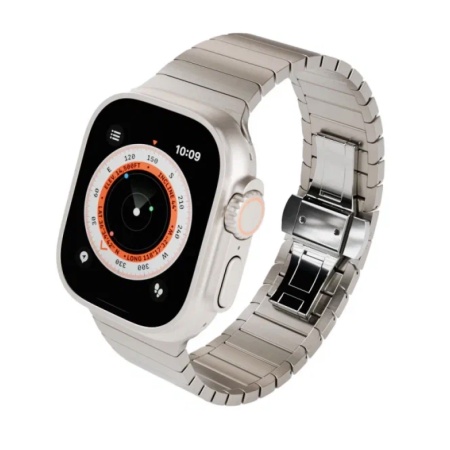 Ремешок из нержавеющей стали VLP Titanium Band для Apple Watch 42мм/44мм/45мм/49мм. Цвет: серый
