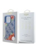 Чехол Guess PU Flowers Roses MagSafe для iPhone 16 Pro Max. Цвет: синий