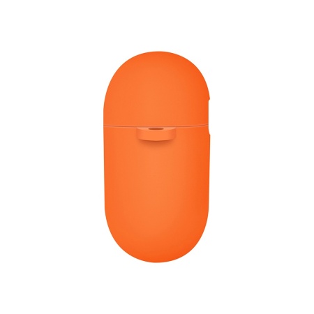 Чехол UNIQ NEXO для AirPods 4, силикон с карабином и заушинами. Цвет: оранжевый
