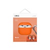 Чехол UNIQ NEXO для AirPods 4, силикон с карабином и заушинами. Цвет: оранжевый