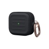 Чехол Elago Armor Silicone hang case для AirPods 3 с карабином. Цвет: черный