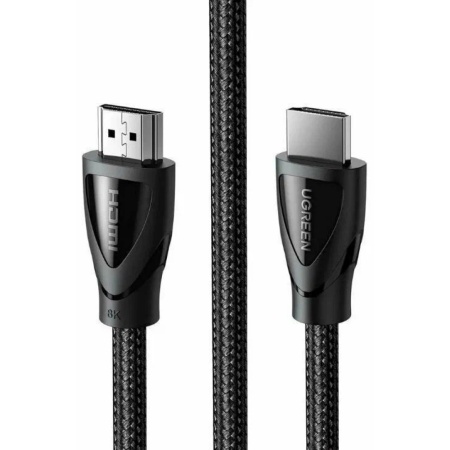 Кабель UGREEN HD140 HDMI 2.1 Male To Male Cable 8K Braided Cable, 3 м. Цвет: чёрный