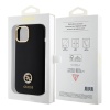 Чехол Guess Liquid silicone with 4G Diamond metal logo Hard для iPhone 15. Цвет: черный