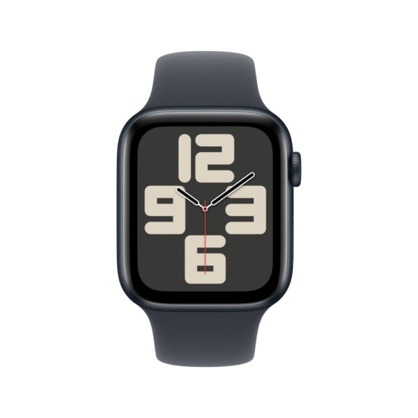 Apple Watch SE (2023), 44мм, корпус из алюминия цвета "Тёмная ночь", Спортивный ремешок (M/L)