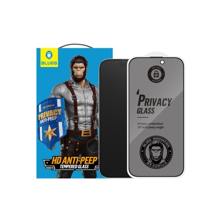 Защитное стекло BlueO Anti-peep (приватное) для iPhone 16/15
