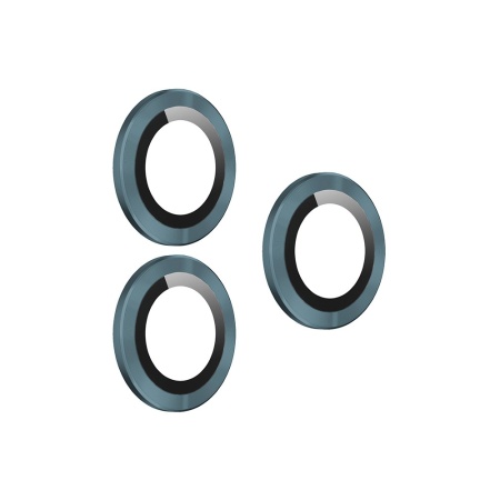 Стекло BlueO Camera Armor Lens (алюм.кромка, 3шт) для iPhone 13 Pro/13 Pro Max, 0.26. Цвет: голубой