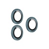 Стекло BlueO Camera Armor Lens (алюм.кромка, 3шт) для iPhone 13 Pro/13 Pro Max, 0.26. Цвет: голубой
