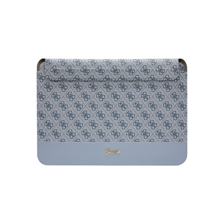 Чехол Guess Sleeve 4G Bottom stripe Metal logo для ноутбуков 13"/14". Цвет: синий