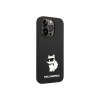 Чехол Lagerfeld для iPhone 14 Pro Max Liquid silicone NFT Choupette Hard (MagSafe). Цвет: черный