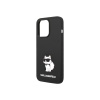 Чехол Lagerfeld для iPhone 14 Pro Max Liquid silicone NFT Choupette Hard (MagSafe). Цвет: черный