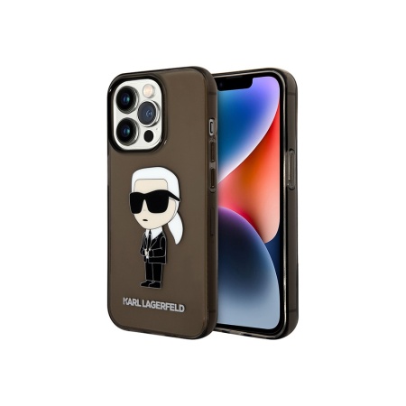 Чехол Lagerfeld PC/TPU NFT Karl Ikonik для iPhone 15 Pro. Цвет: прозрачный/чёрный