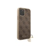 Чехол Guess для iPhone 12 Pro Max PU 4G Charms collection Hard. Цвет: коричневый